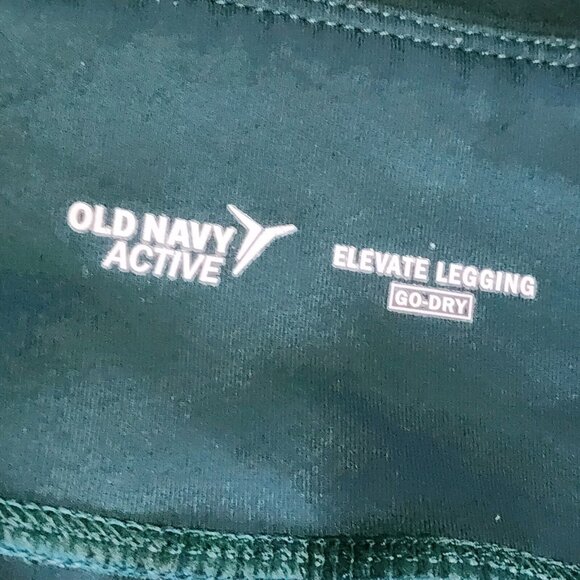 Old Navy Active Crop Leggings Womens Size XXL Solid Green Elevate Legging - Picture 2 of 4